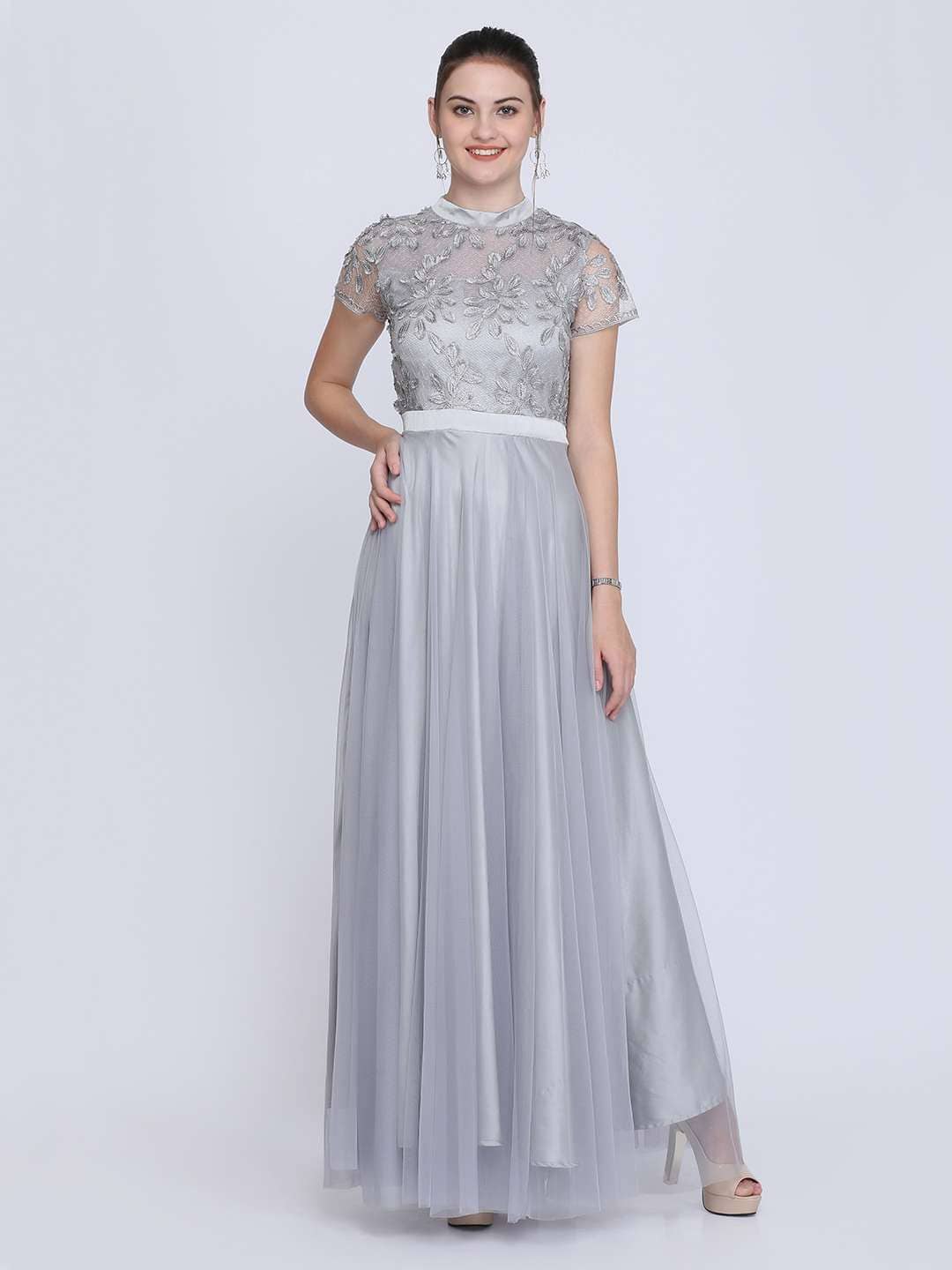 dusty blue formal dress