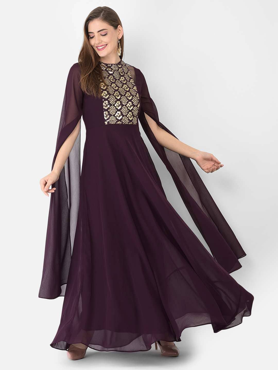 long burgundy maxi dress